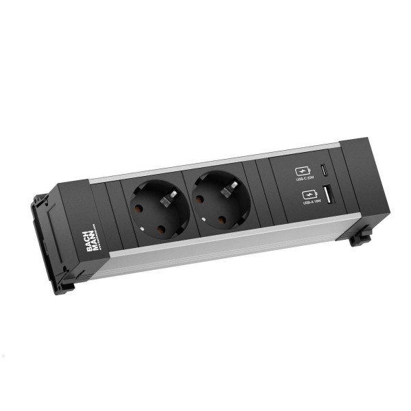 Bachmann POWER FRAME 2xCEE7/3 1xUSB A&C 22W 0,2m GST18 Power Frame, 2 AC outlet(s), Indoor, Type F, 220 mm, 1 pc(s) Bachmann POWER FRAME 2xCEE7/3 1xUSB A&C 22W 0,2m GST18 Power Frame, 2 AC outlet(s), Indoor, Type F, 220 mm, 1 pc(s)
