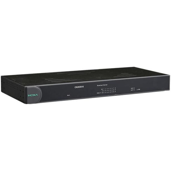 Moxa TERMINAL SERVER, 2x10/100MBPS, CN2650-8-2AC-T, 8-port async server, 8xRS-232/422/485, redundant Moxa TERMINAL SERVER, 2x10/100MBPS, CN2650-8-2AC-T, 8-port async server, 8xRS-232/422/485, redundant