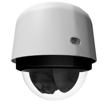 Pelco Spectra Enhanced 7 Dome 4K 18X Environmental Pendant White Clear bubble