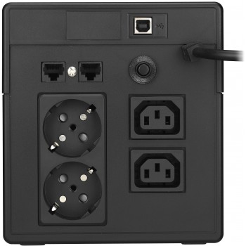 POWER WALKER UPS LINE-IN VI 1000 LCD 1000VA, 2X SCHUKO+2X IEC C13, RJ11/45, USB, LCD