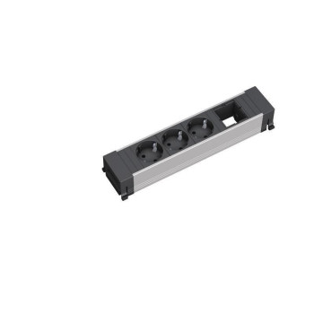 Bachmann Power Strip 4-way w/3xSchuko & 1xEmpty - L: 260mm - for CONFERENCE & TOP FRAME