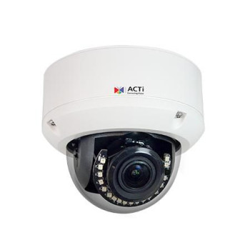 ACTi 2MP Video Analytics Outdoor Zoom Dome with D/N Adaptive IR Extreme WDR ELLS 4.3x Zoom lens f2.8-12mm/F1.4-2.8 Auto Focus (f