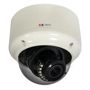 ACTi 2MP, Adaptive IR, EWDR, ELLS 4.3x Zoom lens, f2.8-12mm F1.4-2.8, P-Iris, H.265/H.264, 1080p/30fps, Audio, PoE/DC12V, IP66, 