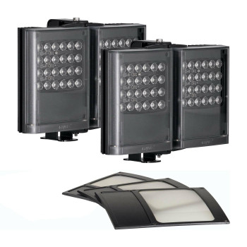 Raytec PULSESTAR i96 standard pack, 10x10, 20x10 and 35x10 angles included, 24V DC, black, 850nm
