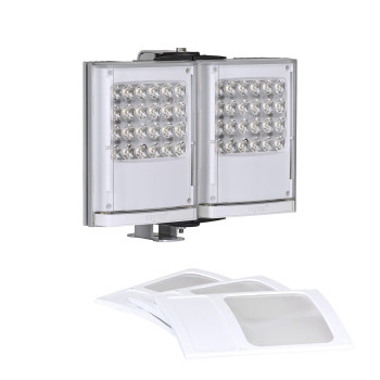 Raytec PULSESTAR w48 standard pack, 10x10, 20x10 and 35x10 angles included, 24V DC, silver, White-Light