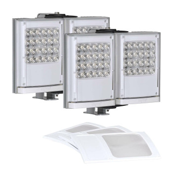 Raytec PULSESTAR w96 standard pack, 10x10, 20x10 and 35x10 angles included, 24V DC, silver, White-Light