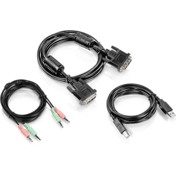 TrendNET 6 ft. DVI-I, USB,and Audio KVM Cable Kit Cable Kit