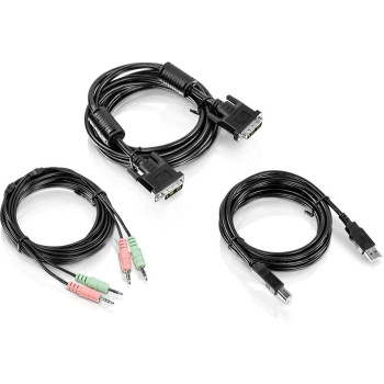 TrendNET 10 ft. DVI-I, USB,and Audio KVM Cable Kit M Cable Kit