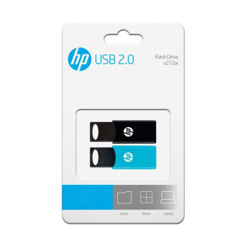 HP V212W Usb Flash Drive 64 Gb Usb Type-A 2.0 Black, Blue