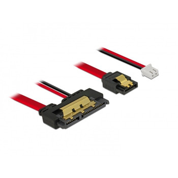 Kabel SATA DATA III(6GB/S) 22PIN(F) - SATA 7PIN(F)+2PIN(F) 10cm 5V