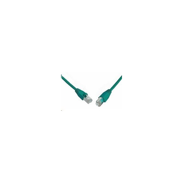 Patchcord CAT5E SFTP PVC 10m zielony snag-proof Patchcord CAT5E SFTP PVC 10m zielony snag-proof