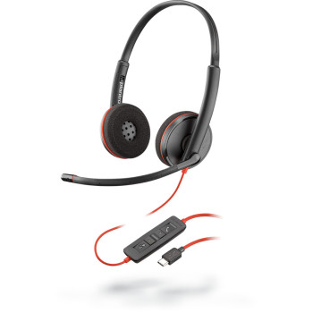 POLY Blackwire C3220 Zestaw słuchawkowy Przewodowa Opaska na głowę Biuro centrum telefoniczne USB Type-C Czarny