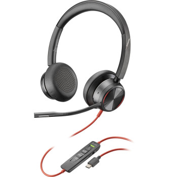 POLY Blackwire 8225 Zestaw słuchawkowy Przewodowa Opaska na głowę Biuro centrum telefoniczne USB Type-C Czarny