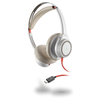 POLY Blackwire 7225 Zestaw słuchawkowy Przewodowa Opaska na głowę Połączenia muzyka USB Type-C Biały