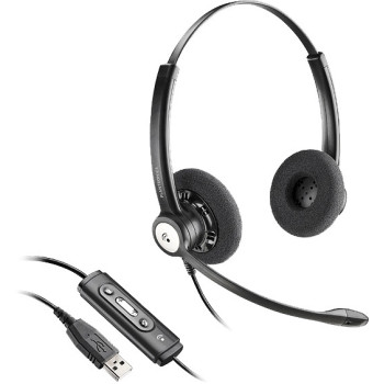 POLY HW121N-USB-M Zestaw słuchawkowy Przewodowa Opaska na głowę Biuro centrum telefoniczne Czarny