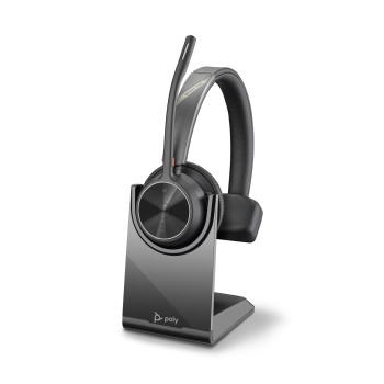 POLY Voyager 4310 UC Zestaw słuchawkowy Bezprzewodowy Opaska na głowę Biuro centrum telefoniczne USB Type-C Bluetooth Podstawka