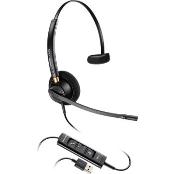 POLY EncorePro 515 USB Zestaw słuchawkowy Przewodowa Opaska na głowę Biuro centrum telefoniczne Czarny
