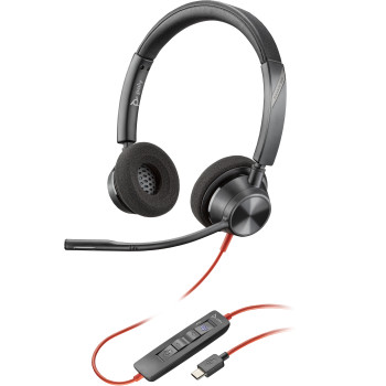 POLY 8X220AA słuchawki zestaw słuchawkowy Przewodowa Opaska na głowę Czarny
