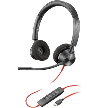 POLY 8X219AA słuchawki zestaw słuchawkowy Przewodowa Opaska na głowę Biuro centrum telefoniczne USB Type-C Czarny