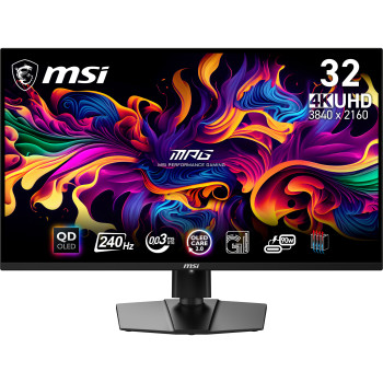 MSI MPG 321URX QD-OLED monitor komputerowy 80 cm (31.5") 3840 x 2160 px 4K Ultra HD QDOLED Czarny