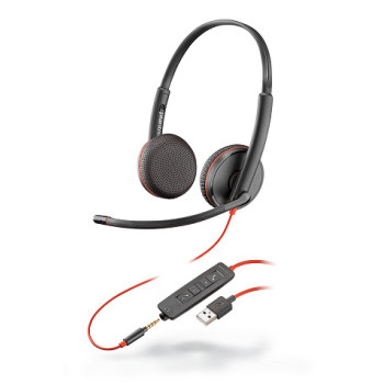 POLY Blackwire 3225 Zestaw słuchawkowy Przewodowa Opaska na głowę Połączenia muzyka USB Typu-A Czarny
