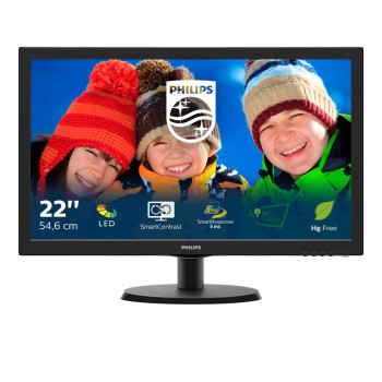 Philips 21,5" 223V5LSB V-line LED V Line LCD monitor with SmartControl Lite 223V5LSB/00, 54.6 cm (21.5"), 1920 x 1080 pixels, Fu