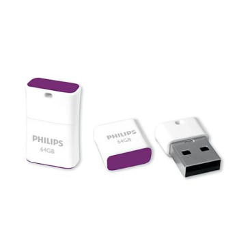 Philips Usb Flash Drive 64 Gb Usb Type-A 2.0 Purple, White