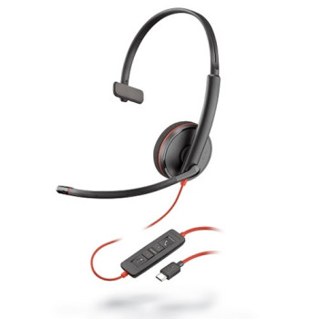 POLY Blackwire 3210 Zestaw słuchawkowy Przewodowa Opaska na głowę Połączenia muzyka USB Type-C Czarny