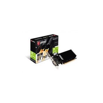 MSI VGA NVIDIA GeForce GT 710 2GD3H LP, GT 710, 2048MB DDR3, 1xHDMI, 1xDVI, 1xVGA