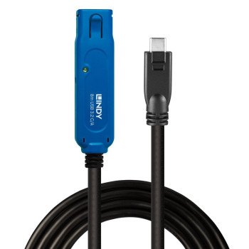 Lindy 43381 kabel USB 8 m USB 3.2 Gen 1 (3.1 Gen 1) USB C USB A Czarny, Niebieski