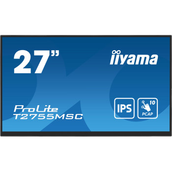 iiyama ProLite T2755MSC-B1 monitor komputerowy 68,6 cm (27") 1920 x 1080 px Full HD LED Ekran dotykowy Blad Czarny