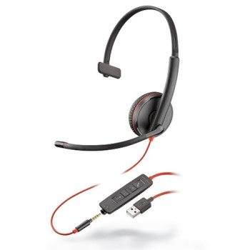 POLY Blackwire 3215 Zestaw słuchawkowy Przewodowa Opaska na głowę Połączenia muzyka USB Typu-A Czarny