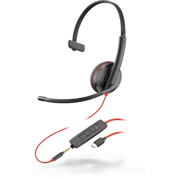 POLY Blackwire C3215 Zestaw słuchawkowy Przewodowa Opaska na głowę Biuro centrum telefoniczne USB Type-C Czarny