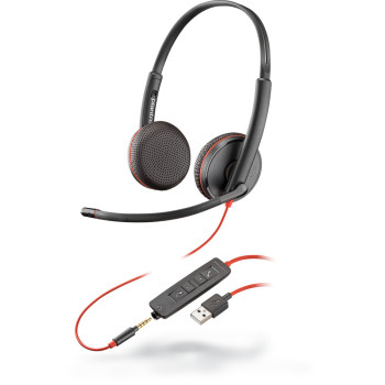 POLY Blackwire C3225 Zestaw słuchawkowy Przewodowa Opaska na głowę Biuro centrum telefoniczne USB Typu-A Czarny