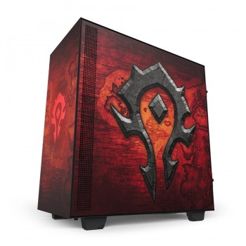 Case NZXT H510 Horde MidiTower Not included ATX MicroATX MiniITX Colour Black / Red CA-H510B-WH