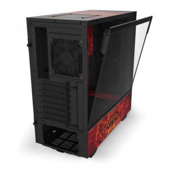 Case NZXT H510 Horde MidiTower Not included ATX MicroATX MiniITX Colour Black / Red CA-H510B-WH