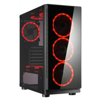 Case GOLDEN TIGER Raptor F-12 MidiTower Not included ATX MicroATX Colour Black RAPTORF-12