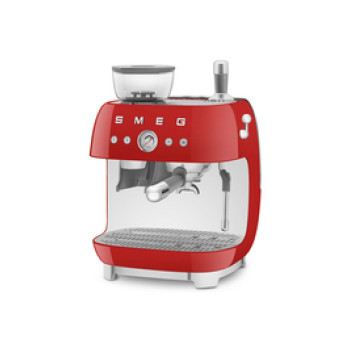 Smeg Espresso Manual Coffee Machine 50\'s Style Red EGF03RDEU