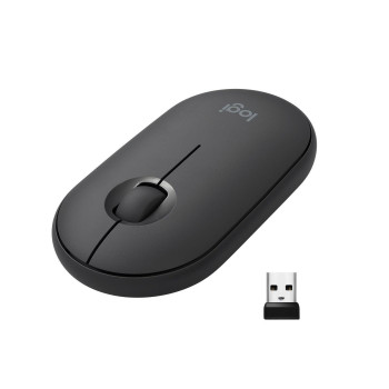 Logitech Pebble M350 Wireless Mouse Logitech Pebble M350 Wireless Mouse, Ambidextrous, Optical, RF Wireless+Bluetooth, 1000 DPI,