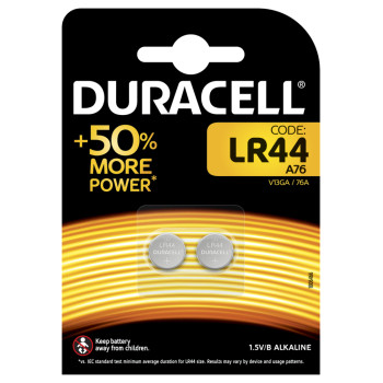 Duracell Batterie Knopfzelle LR44 1.5V 2St.