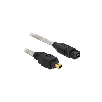 DELOCK FireWire-Kabel FW400 4Pin - FW800 9Pin StSt 3.00