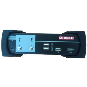 Longshine 2-Port USBPS2 KVM Switch DVIAudio inkl. Kabel