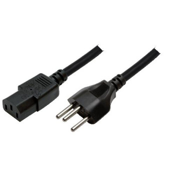 LogiLink Power Cord, Swiss-C13, black, 1,80m