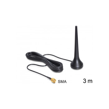 DELOCK GSM-Antenne SMA 2,0dBi Standfuß 3.00m Quadband
