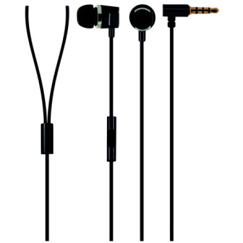 Schwaiger Headset In-Ear "eckig", Metall, schwarz