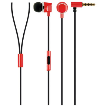 Schwaiger Headset In-Ear "eckig", Metall, Rot