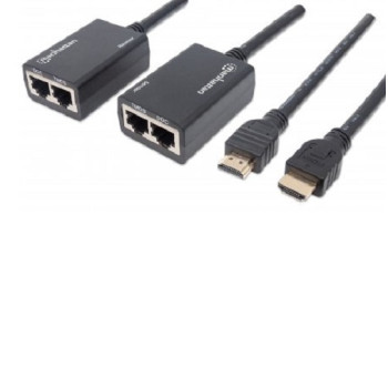 MANHATTAN HDMI Extender Cat5eCat6 bis zu 30 m schwarz