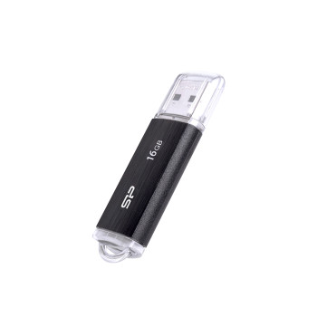 USB-Stick 16GB Silicon Power USB2.0 U02 Plastic Black