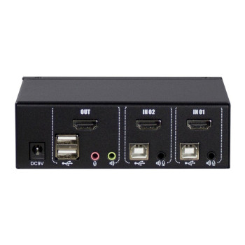 Inter-Tech KVM Switch AS-21HA HDMI, 2 Port, Metall