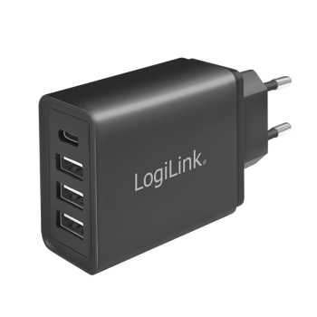 Logilink Steckdosenadapter, 1x USB-C 3x USB-A 27W